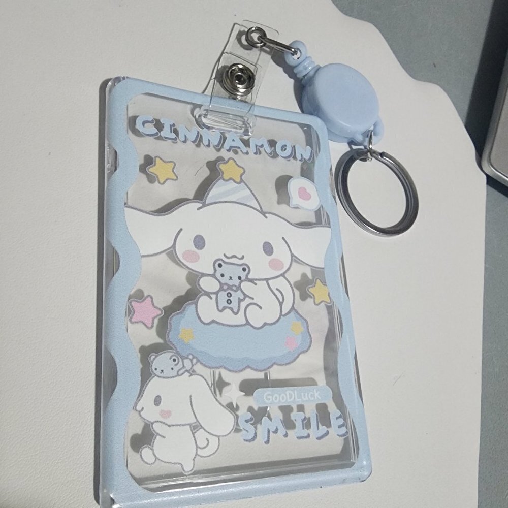 Brand New CINNAMON I.D Holder Keychain